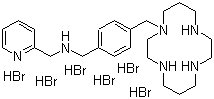 结构式 CAS# 185991-07-5, AMD 3465; N-[[4-(1,4,8,11-四氮杂环十四烷-1-甲基)苯基]甲基]-2-吡啶甲胺氢溴酸盐