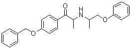 2-[(1-Methyl-2-phenoxyethyl)amino]-1-[4-(phenylmethoxy)phenyl]-1-propanone molecular structure (CAS 1860-67-9)