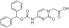 结构式 CAS# 186046-78-6, (4-N-(二苯甲氧羰基)胞嘧啶)-1-乙酸