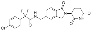 4-Chloro-N-[[2-(2,6-dioxo-3-piperidinyl)-2,3-dihydro-1-oxo-1H-isoindol-5-yl]methyl]-α,α-difluorobenzeneacetamide molecular structure (CAS 1860875-51-9)