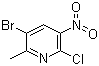 2-氯-3-硝基-5-溴-6-甲基吡啶分子结构 (CAS 186413-75-2)