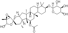 structure of CAS# 18642-44-9, Actein;(3beta,12beta,16beta,23R,24R,25S,26S))-12-(Acetyloxy)-16,23:23,26:24,25-triepoxy-26-hydroxy-9,19-cycloanostan-3-yl beta-D-xylopyranoside
