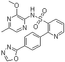 structure of CAS# 186497-07-4, ZD 4054;Zibotentan; N-(3-Methoxy-5-methyl-2-pyrazinyl)-2-[4-(1,3,4-oxadiazol-2-yl)phenyl]-3-pyridinesulfonamide