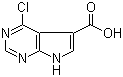 structure of CAS# 186519-92-6, 4-Chloro-7H-pyrrolo[2,3-d]pyrimidine-5-carboxylic acid