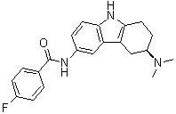 结构式 CAS# 186544-26-3, (R)-N-[3-(二甲基氨基)-2,3,4,9-四氢-1H-咔唑-6-基]-4-氟苯甲酰胺