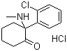 Ketamine hydrochloride molecular structure (CAS 1867-66-9)