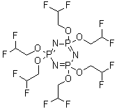 结构式 CAS# 186817-57-2, 2,2,4,4,6,6-六(2,2-二氟乙氧基)-2,2,4,4,6,6-六氢-1,3,5,2,4,6-三氮杂三磷杂苯
