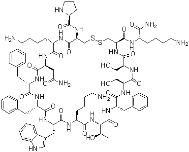 Cortistatin-14 (rat) molecular structure (CAS 186901-48-4)