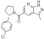 结构式 CAS# 1883423-59-3, [(2S)-2-(4-氯苯基)-1-吡咯烷基](3-甲基-1H-吡唑并[3,4-b]吡啶-5-基)甲酮