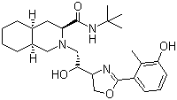 (3S,4aS,8aS)-2-[(2R)-2-[(4S)-2-[3-Hydroxy-2-methylphenyl]-4,5-dihydrooxazol-4-yl]-2-hydroxyethyl]decahydroisoquinoline-3-carboxylic acid tert-butylamide molecular structure (CAS 188936-07-4)