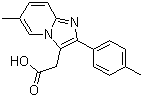 structure of CAS# 189005-44-5, 6-Methyl-2-(4-methylphenyl)imidazol[1,2-a]-pyridine-3-acetic acid