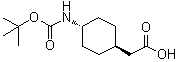 trans-4-[[(1,1-Dimethylethoxy)carbonyl]amino]cyclohexaneacetic acid molecular structure (CAS 189153-10-4)