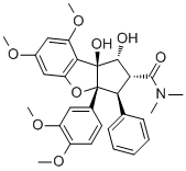 structure of CAS# 189322-69-8, 3'-Methoxyrocaglamide;Aglaroxin E; Aglaroxine E