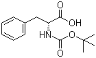 structure of CAS# 18942-49-9, Boc-D-Phenylalanine;N-(tert-Butoxycarbonyl)-D-phenylalanine
