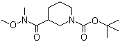 structure of CAS# 189442-78-2, 1-Boc-3-[methoxy(methyl)carbamoyl]piperidine;tert-Butyl 3-[methoxy(methyl)carbamoyl]piperidine-1-carboxylate