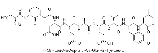 L-Seryl-L-leucyl-L-alanyl-L-alpha-aspartyl-L-alpha-glutamyl-L-alanyl-L-alpha-glutamyl-L-valyl-L-tyrosyl-L-leucine molecular structure (CAS 1900668-91-8)