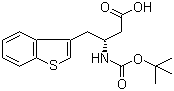 结构式 CAS# 190190-48-8, N-叔丁氧羰基-(R)-3-氨基-4-(3-苯并噻吩基)丁酸