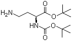 结构式 CAS# 190447-69-9, (S)-2-叔丁氧羰基氨基-4-氨基丁酸叔丁酯