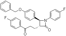 (3R,4S)-4-[4-(Benzyloxy)phenyl]-1-(4-fluorophenyl)-3-[3-(4-fluorophenyl)-3-oxopropyl]azetidin-2-one molecular structure (CAS 190595-65-4)