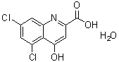 5,7-Dichloro-4-hydroxy-2-quinolinecarboxylic acid monohydrate molecular structure (CAS 190908-40-8)