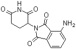 结构式 CAS# 19171-19-8, Pomalidomide; 3-氨基-N-(2,6-二氧代-3-哌啶基)邻苯二甲酰亚胺