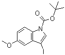 3-Iodo-5-methoxy-1H-indole-1-carboxylic acid 1,1-dimethylethyl ester molecular structure (CAS 192189-10-9)