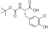 结构式 CAS# 192315-36-9, 3-氯-N-[叔丁氧羰基]-L-酪氨酸