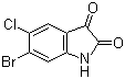 结构式 CAS# 192799-05-6, 6-溴-5-氯-1H-吲哚-2,3-二酮