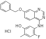 结构式 CAS# 193000-39-4, 5-[(7-苄氧基喹唑啉-4-基)氨基]-4-氟-2-甲基苯酚盐酸盐