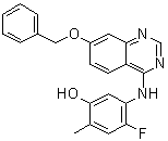 structure of CAS# 193001-14-8, 4-Fluoro-2-methyl-5-[[7-(phenylmethoxy)-4-quinazolinyl]amino]phenol;ZM 323881