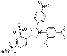 结构式 CAS# 193149-74-5, 2-(2-甲氧基-4-硝基苯)-3-(4-硝基苯)-5-(2,4-二磺基苯)-2H-四氮唑单钠盐