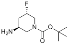 tert-butyl (3S,5S)-3-amino-5-fluoropiperidine-1-carboxylate molecular structure (CAS 1932056-72-8)