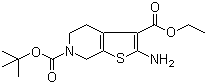 structure of CAS# 193537-14-3, 2-Amino-4,7-dihydro-5H-thieno[2,3-c]pyridine-3,6-dicarboxylic acid 6-tert-butyl 3-ethyl ester