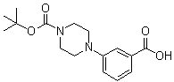 3-[4-(tert-Butoxycarbonyl)piperazin-1-yl]benzoic acid molecular structure (CAS 193818-13-2)