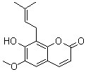 结构式 CAS# 19397-28-5, 8-(二甲基烯丙基)-7-羟基-6-甲氧基香豆素