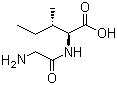 结构式 CAS# 19461-38-2, 甘氨酰-L-异亮氨酸
