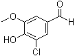 3-Chloro-4-hydroxy-5-methoxybenzaldehyde molecular structure (CAS 19463-48-0)