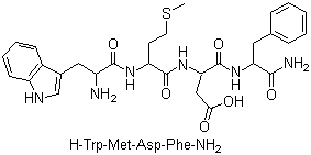 structure of CAS# 1947-37-1, Tetragastrin;Cholecystokinin fragment 30-33 amide