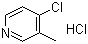 structure of CAS# 19524-08-4, 4-Chloro-3-methylpyridine hydrochloride;4-Chloro-3-picoline hydrochloride