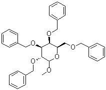 结构式 CAS# 195827-82-8, 甲基 2,3,4,6-四-O-苄基-D-吡喃半乳糖苷