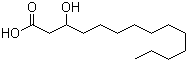 structure of CAS# 1961-72-4, 3-Hydroxytetradecanoic acid;DL-beta-Hydroxymyristic acid