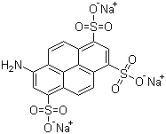 结构式 CAS# 196504-57-1, 8-氨基芘-1,3,6-三磺酸三钠盐