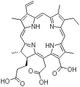 Chlorin E6 molecular structure (CAS 19660-77-6)