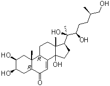(25R)-牛膝甾酮分子结构 (CAS 19682-38-3)