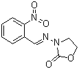 structure of CAS# 19687-73-1, 3-[[(2-Nitrophenyl)methylene]amino]-2-oxazolidinone