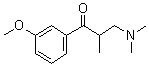 结构式 CAS# 197145-37-2, 3-(二甲基氨基)-1-(3-甲氧基苯基)-2-甲基-1-丙酮