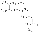 structure of CAS# 19716-66-6, Pseudopalmatine;5,6-Dihydro-8-demethylcoralyne