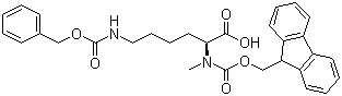N'-Cbz-N-Fmoc-N-methyl-L-lysine molecular structure (CAS 197632-76-1)