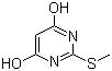 structure of CAS# 1979-98-2, 2-Methylthio-4,6-pyrimidinedione;4,6-Dihydroxy-2-(methylmercapto)pyrimidine; 4,6-Dihydroxy-2-(methylthio)pyrimidine