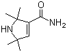 structure of CAS# 19805-75-5, 2,2,5,5-Tetramethyl-3-pyrrolidinecarboxamide;2,2,5,5-Tetramethyl-2,5-dihydro-1H-pyrrole-3-carboxamide